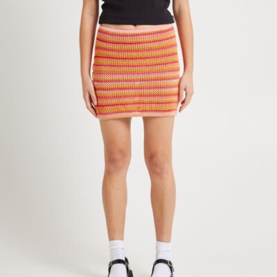 Hot INSIGHT Oasis Crochet Low Mini Skirt