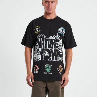 Clearance  MARKET Nature Is Home Short Sleeve T-Shirt In Vintage Black