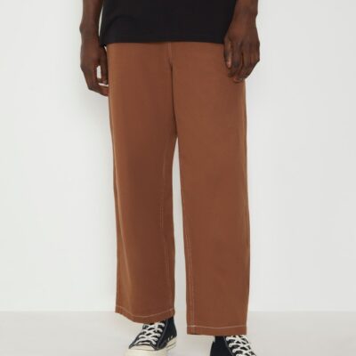 New AFENDS Pablo Hemp Baggy Fit Pants In Toffee Brown