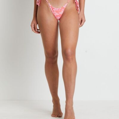 Hot KULANI KINIS Thong Tie Side Bikini Bottom In Coral Crush