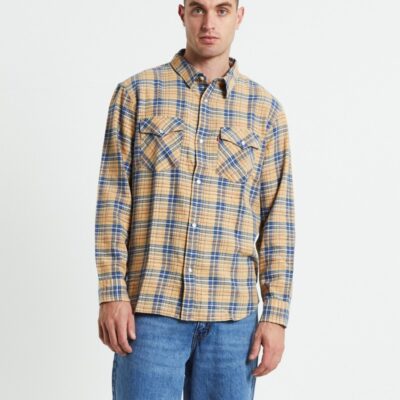 Hot LEVIS Relaxed Fit Western Krishan Plaid Shirt Lark Multi