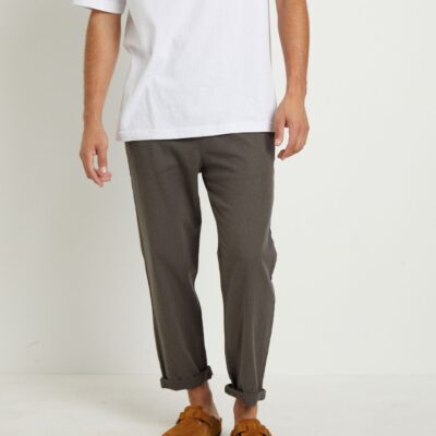 Wholesale ARVUST Brody Linen Pants In Muted Olive