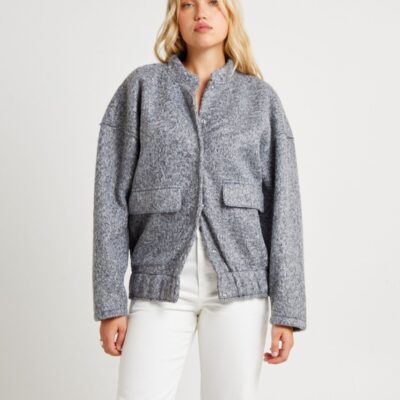 Hot SUBTITLED Boucle Bomber Jacket