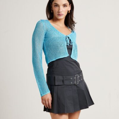 Online ALICE IN THE EVE Sofia Sequin Long Sleeve Cover Up In Aqua