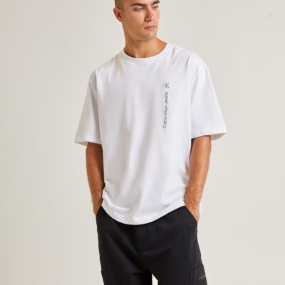 Hot CALVIN KLEIN Vertical Institutional Short Sleeve T-Shirt