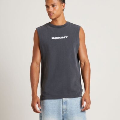 Clearance  INSIGHT Establish Muscle Tank Tee In Vintage Black