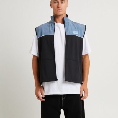 New RUSTY Tekkers Uni Fleece Vest Coal