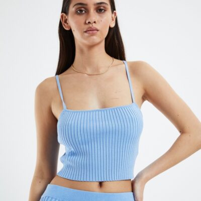 Online SUBTITLED Charlotte Knit Cami Blue