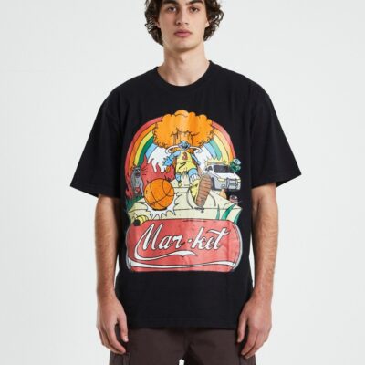 Online MARKET Good Day Short Sleeve T-Shirt In Vintage Black