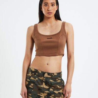 Online X GIRL Lady Tank Top Brown