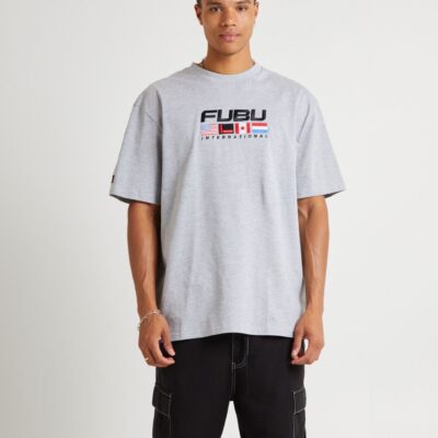 Wholesale FUBU Corporate International Short Sleeve T-Shirt Grey