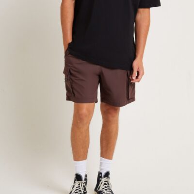 Hot STANDARD JEAN CO Utility Shorts In Umber Brown