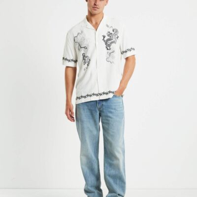 Clearance  INSIGHT Draco Short Sleeve Resort Shirt In White