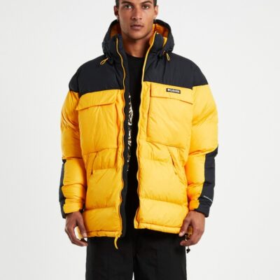 New COLUMBIA Ballistic Ridge Oversized Puffer Jacket Stinger Yellow