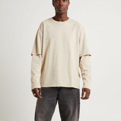 Hot LEVIS Long Sleeve Twofer Shirt Feather Grey