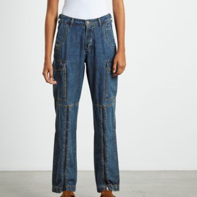 Best ONE TEASPOON Zipped Cargo Motion Jeans Used Blue