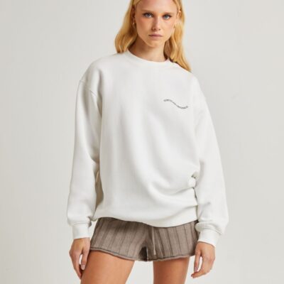 Clearance  SUBTITLED Oversized Wave Origin Fleece Jumper