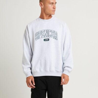 Clearance  SPENCER PROJECT Seattle Crew Jumper Frost Marle Grey