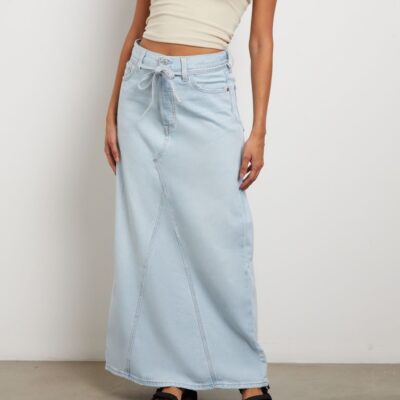 Best LEVIS Iconic Long Denim Belt Skirt In So Called Pants Blue