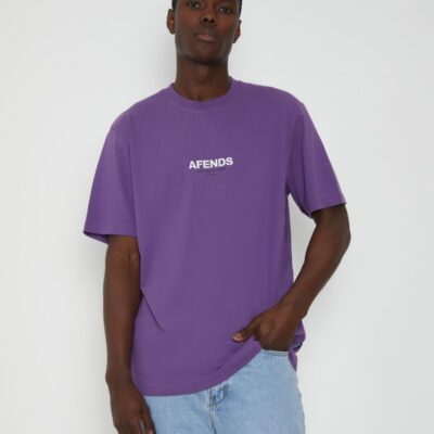 Hot AFENDS Vinyl Retro Fit Short Sleeve T-Shirt In Faded Purple