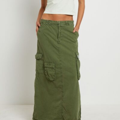 Wholesale BDG URBAN OUTFITTERS Bdg Marta Multi Pocket Maxi Skirt In Khaki