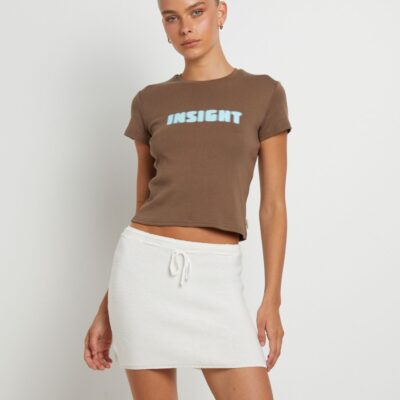 Best INSIGHT Dazed & Confused Baby Tee In Chocolate