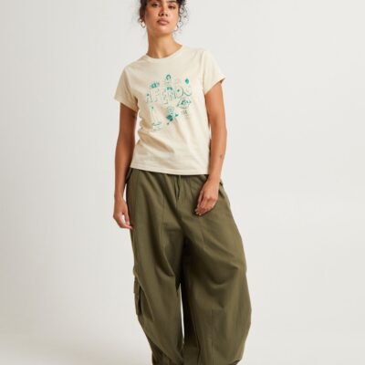 Clearance  AFENDS Homeroom Recycled Classic Tee Sesame