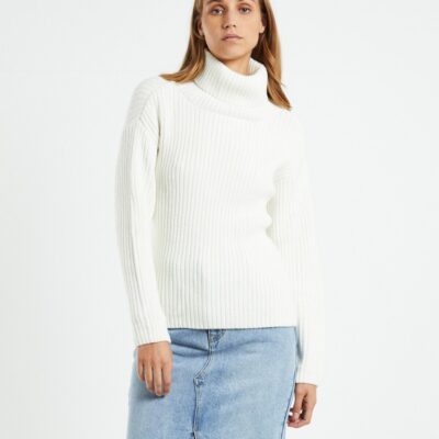 Hot ALICE IN THE EVE Amina Tie Back Boxy Knit Jumper White