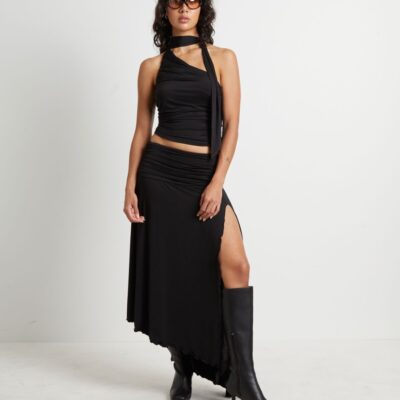 Hot ALICE IN THE EVE Florence Fairy Hem Maxi Skirt In Black