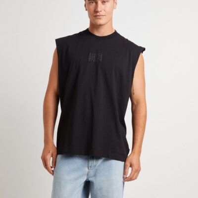 Online AFENDS Limits Recycled Sleeveless Tank Tee In Black