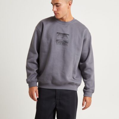 New FORMER Crux Tribute Crew Jumper Iron Grey