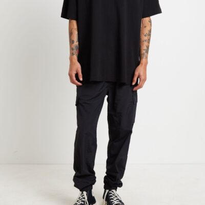 Clearance  TAIKAN Nylon Cargo Jogger Pants In Black