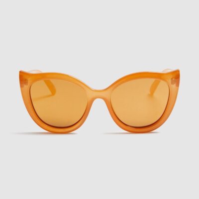 Hot LE SPECS Flossy Sunglasses Ochre Yellow