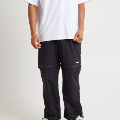 Clearance  AFENDS Valley Recycled Zip Off Spray Pants Black