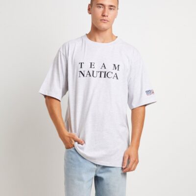 New NAUTICA Trela Short Sleeve T-Shirt In Ice Marle Grey