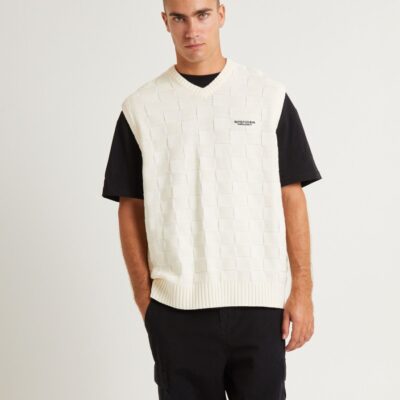 Clearance  SPENCER PROJECT Check Knit Vest