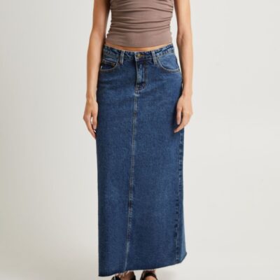 Wholesale INSIGHT Naya Maxi Denim Skirt Grunge Blue