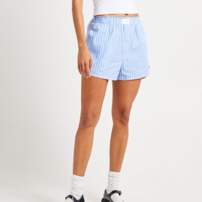 New SUBTITLED Poppy Poplin Stripe Shorts