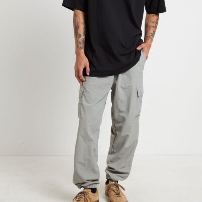 Clearance  TAIKAN Nylon Cargo Jogger Pants In Grey