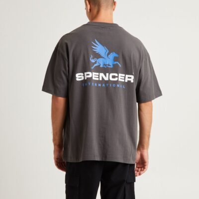 Hot SPENCER PROJECT Pegasus Short Sleeve T-Shirt Charcoal