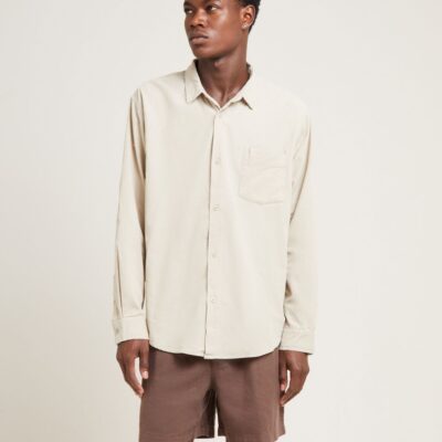 Clearance  ARVUST Grover Cord Long Sleeve Shirt Natural