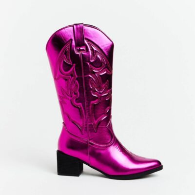 Wholesale THERAPY Ranger Cowboy Boot In Metallic Pink