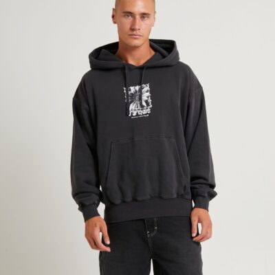 Hot AFENDS Sunflower Recycled Pull On Hoodie Charcoal