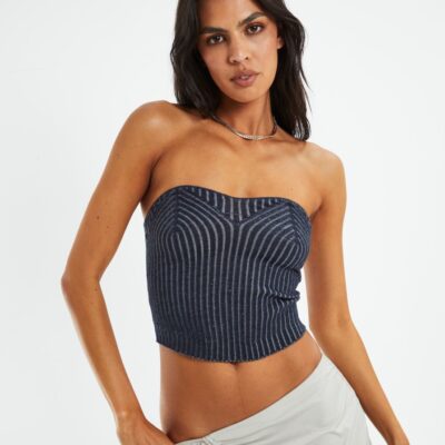 Best MOTEL ROCKS Sinan Tube Top Two Tone Navy